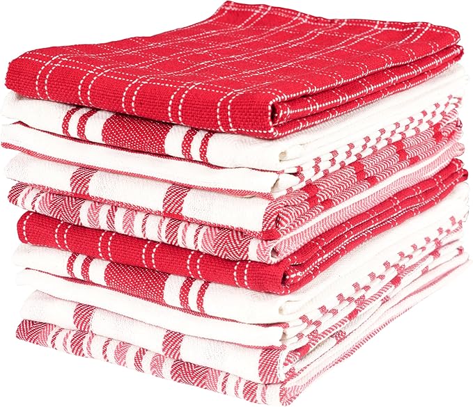 KAF Home Assorted Flat Kitchen Towels |100% Cotton by KAFHome