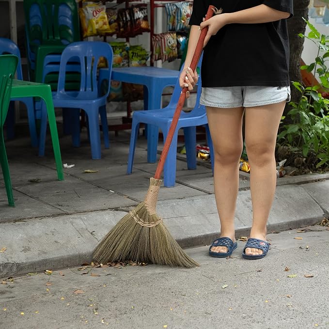 Vietnamese Natural Straw Broom – Handmade Soft Grass Broom - Image 6