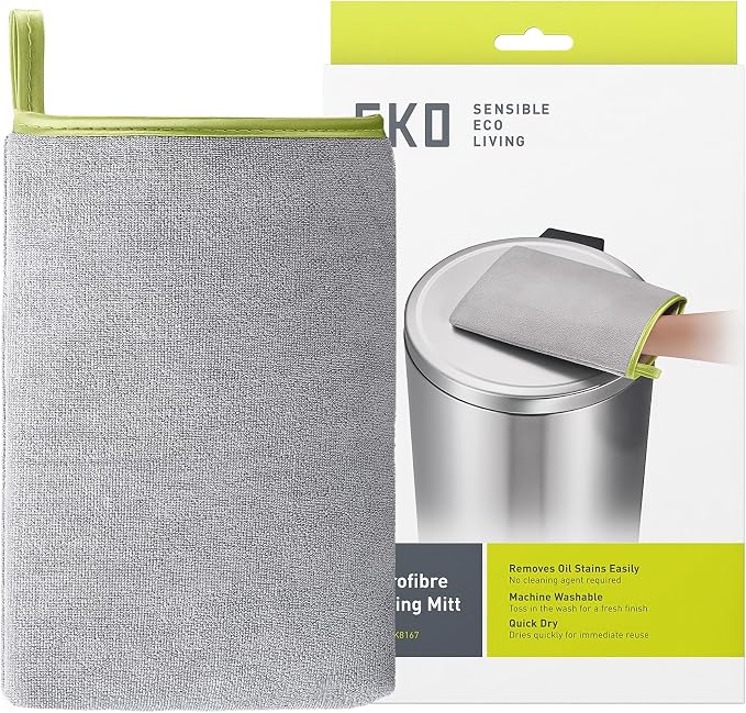 EKO Microfiber Cleaning Mitt for Stainless Steel – Lint-Free Reusable Polishing by EKO