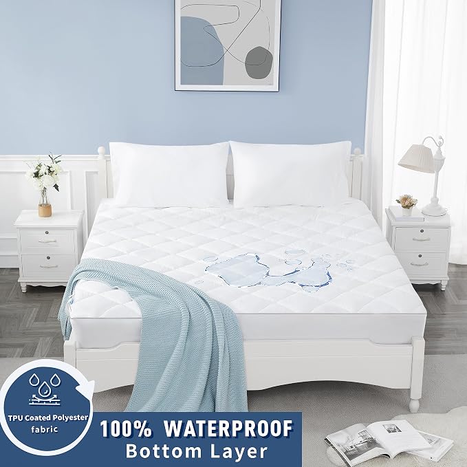 Sunflower Quilted Twin Mattress Protector, Mattress Pad Twin College Dorm - Image 4