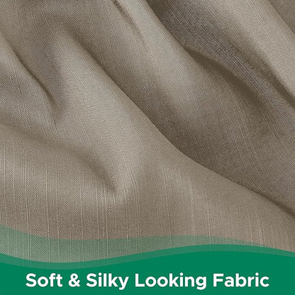 Biscaynebay Wrap Around Bed Skirts for King & Cal King Beds Short Drop of 12", Taupe Adjustable Elastic Dust Ruffles Easy Fit Wrinkle Resistant Silky Luxurious Fabric Machine Washable