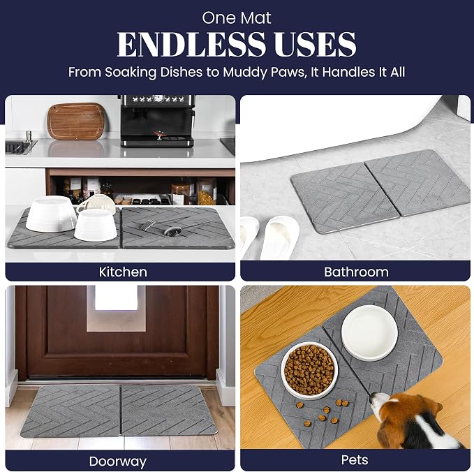Large Folding Stone Dish Drying Mat - Image 2