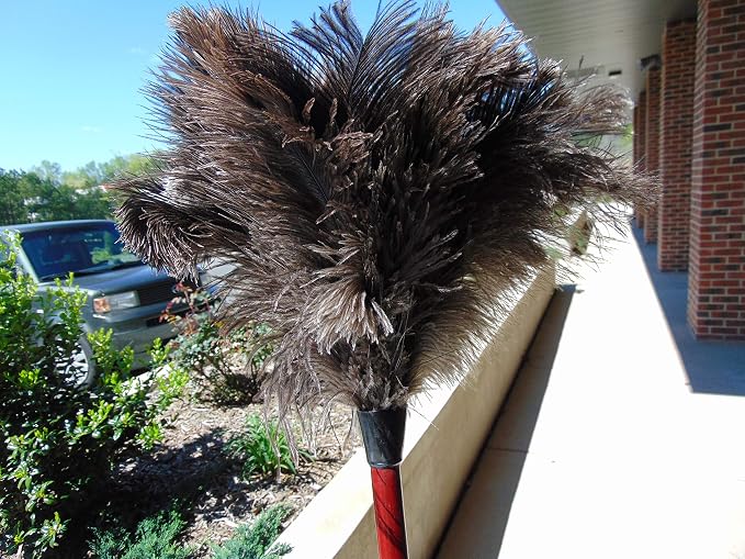 28-29" Natural Ostrich Feather Duster - Image 5