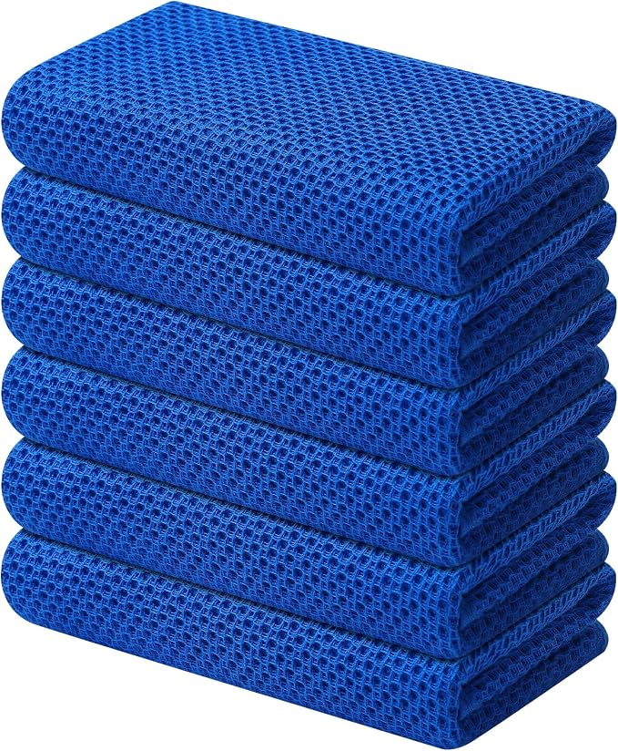 Kitinjoy 100% Cotton Waffle Weave Kitchen Hand Towels by Kitinjoy