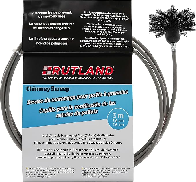Rutland 3-Inch Pellet Stove/Dryer Vent Brush - Image 2