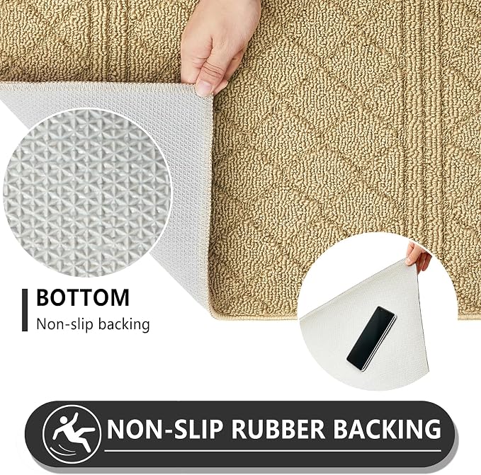 REFETONE Indoor Doormat, Front Back Door Mat 24"x36" Absorbent Rubber Backing - Image 5