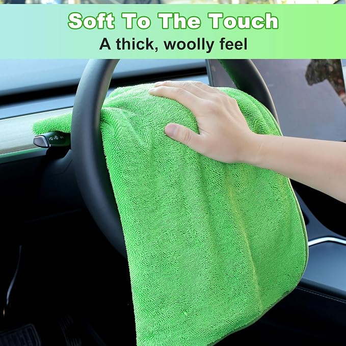JOYMOOP Microfiber Towels for Cars, 35.4" x 23.6" Car Drying Towel, Quick - Image 5