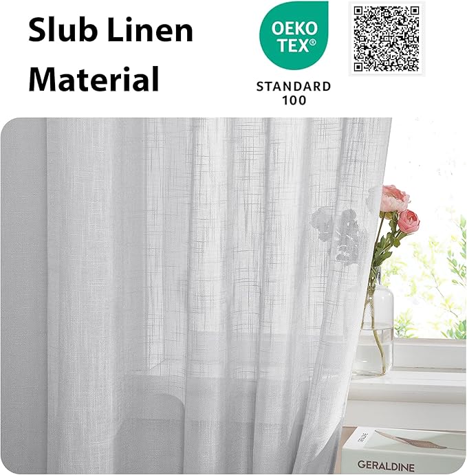 NICETOWN Door Curtain Panel Sheer - Image 4