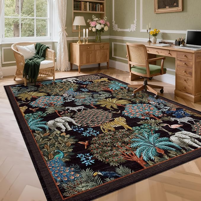 GarveeHome Jungle Rug 10x13 Washable Area Rugs - Image 2