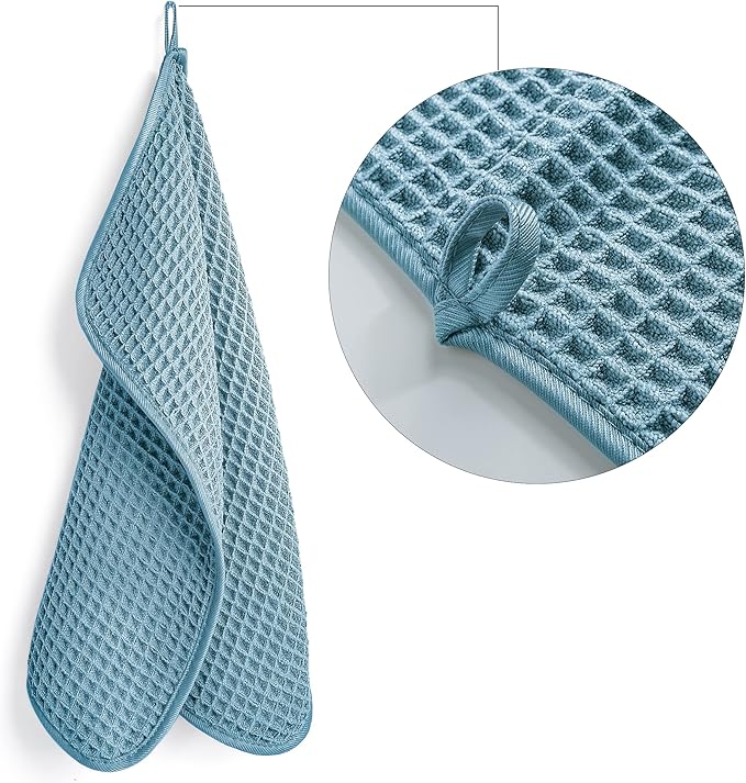 POLYTE 430 GSM Microfiber Lint Free Washcloth Face Towel, 13 x 13 in, 4 Pack - Image 2