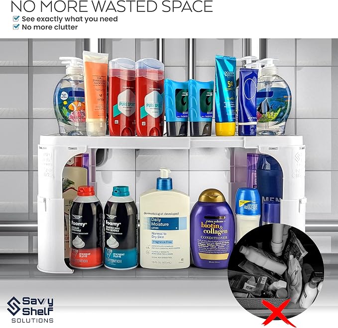 Expandable Under Sink Organizer and Storage I Bathroom Under the Sink Organizer - Image 4