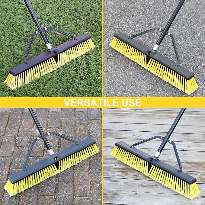 24 Inches Push Broom Outdoor Heavy Duty Broom - Image 2