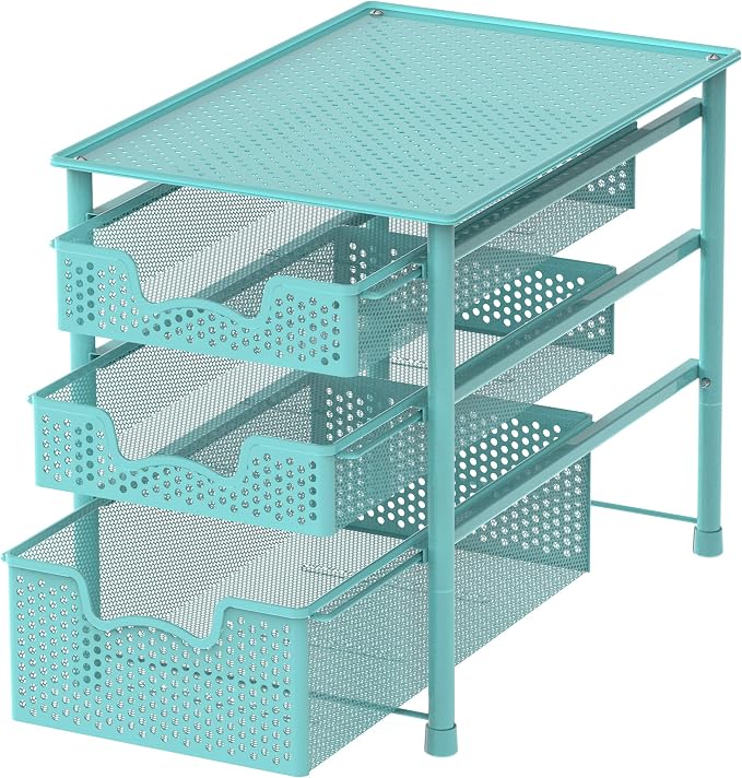 Simple Houseware Stackable 3 Tier Sliding Basket Organizer Drawer by SimpleHouseware