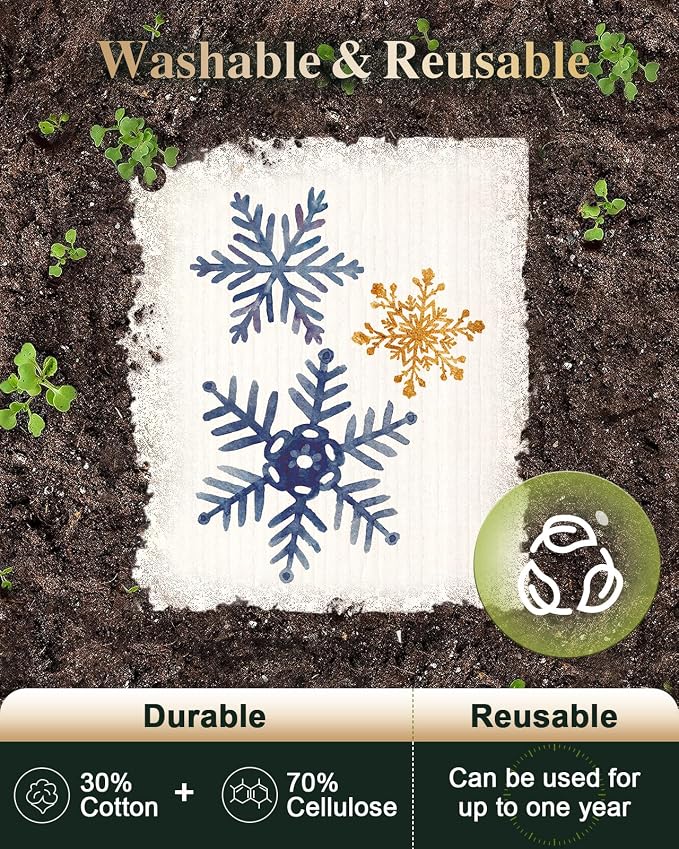 Christmas Swedish Dishcloths for Kitchen - Image 3