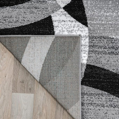 Rugshop Contemporary Abstract Circles Perfect for high Traffic Areas of Your Living Room,Bedroom,Home Office,Kitchen Area Rug 2' x 3' Gray