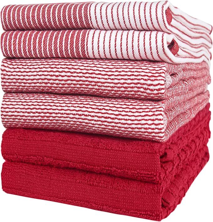Premium Kitchen Towels | Large Cotton Dish Towels | Flat & Terry Highly by BumbleTowels
