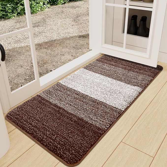 Kitinjoy Indoor Outdoor Door Mat, 59x24 Non-Slip Absorbent Dirt Trapper by Kitinjoy