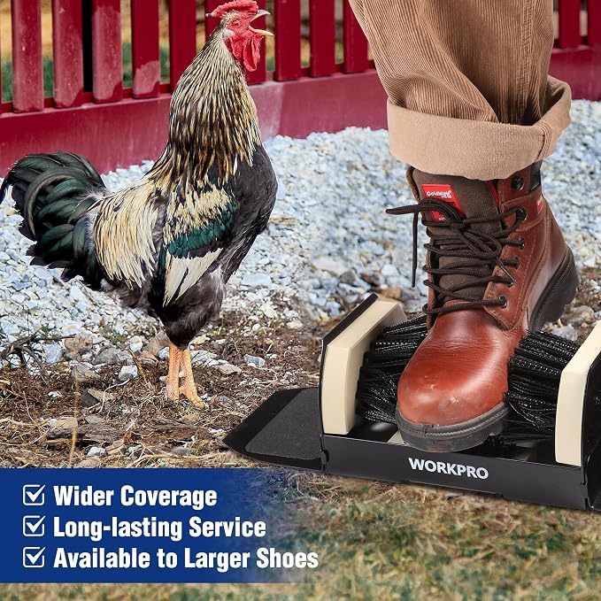 WORKPRO Boot Brush Scraper Outdoor, Shoe Cleaner Brush, Boot Scrubber, Heavy - Image 2