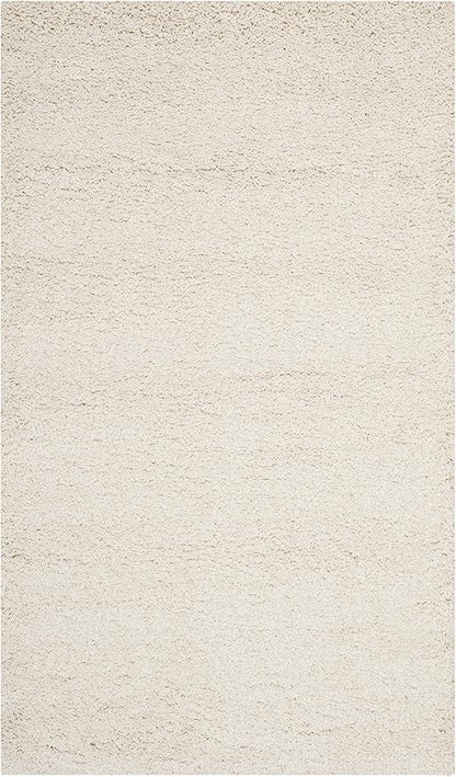 SAFAVIEH Milan Shag Collection Accent Rug - 2' x 4', Ivory, Solid Design, Non-Shedding & Easy Care, 2-inch Thick Ideal for High Traffic Areas in Entryway, Living Room, Bedroom (SG180-1212)