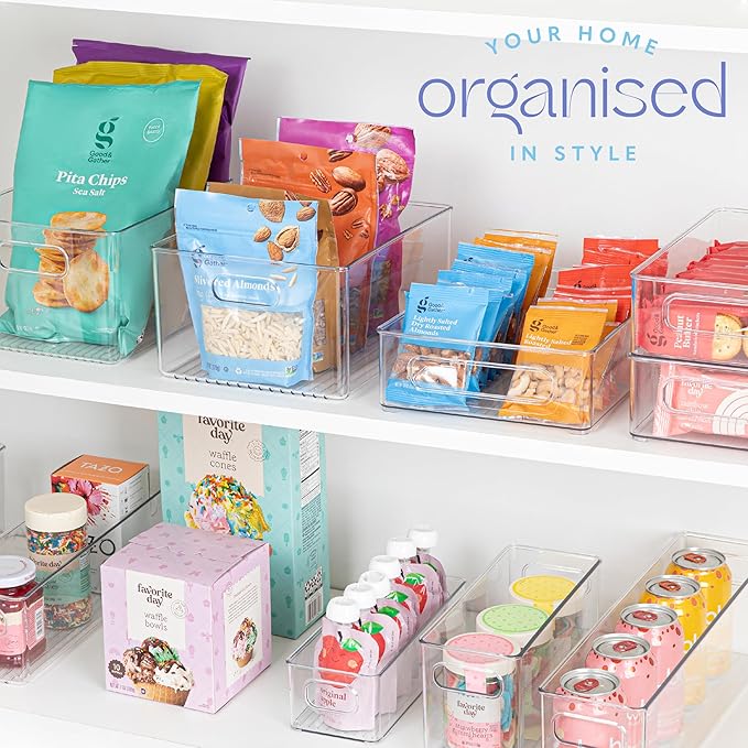 Plastic Food Storage 2 pack Clear Container Bin - Image 7