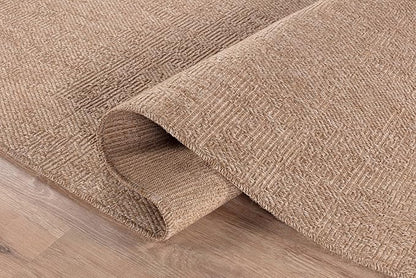 Washable Easy Jute Rug 2x3, Indoor Outdoor Doormat Natural Color Farmhouse Area Rugs for Living Room, Kitchen Rug High Traffic Area, Easy Clean Solid Boho Woven Design Outside Carpet (2 X 3 Natural)