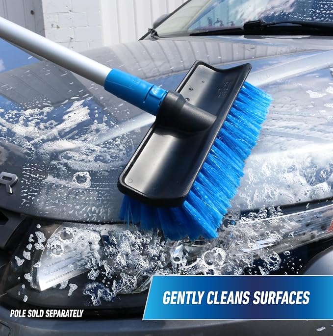 Unger Professional Lock-On HydroPower 10” Bi-Level Soft Wash Brush, Compatible - Image 2