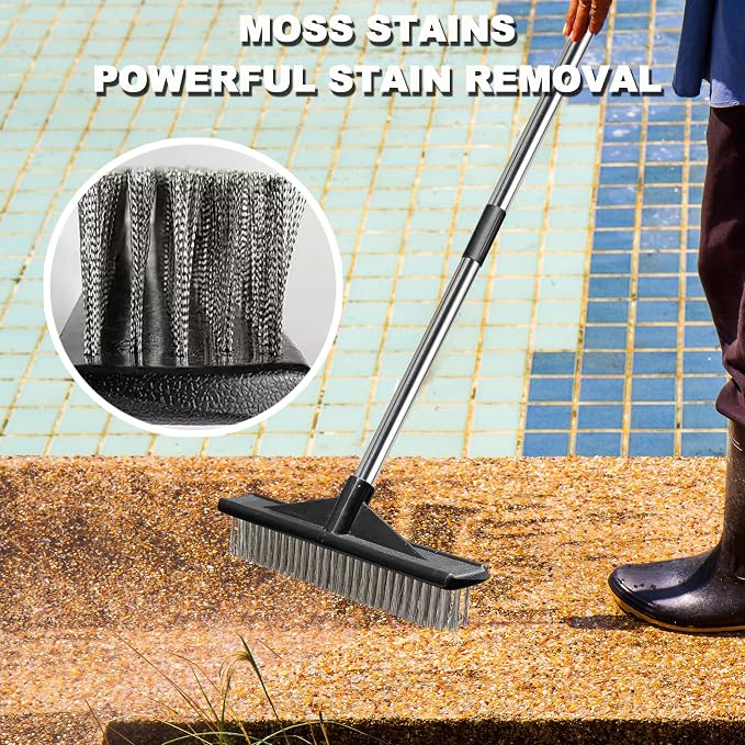 Heavy Duty Floor Scrub Brush Stainless Steel Wire Floor Scrubber - Image 3