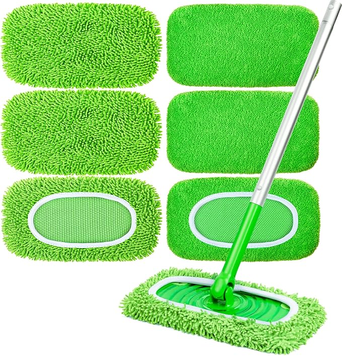 6-Pack Reusable Microfiber Mop Pads Compatible by Unknown