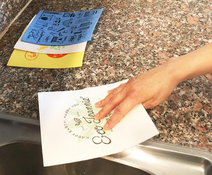Eco-Friendly Reusable German Cleaning Cloth 100% Biodegradable Cellulose Sponge - Image 3