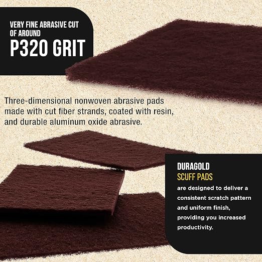 Dura-Gold Premium 6" x 9" Maroon General Purpose Scuff Pads, Box of 10 - Image 3