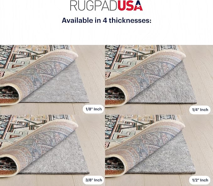 RUGPADUSA - Dual Surface - 2'x8' - 3/8" Thick - Felt + Rubber - Enhanced - Image 4