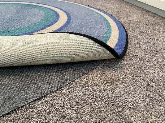 Hold-a-Rug Plush 8'6" Round Nonskid, Nonslip Rug Pad, Reversible Gripper by Hold-a-Rug