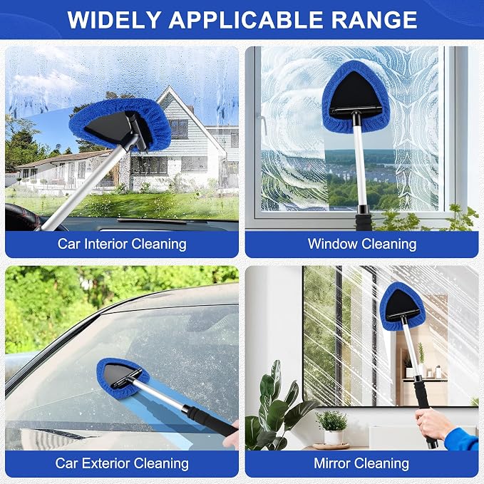 JUSTTOP Windshield Cleaner Tool, Car Interior&Exterior Window Cleaning Tool - Image 7