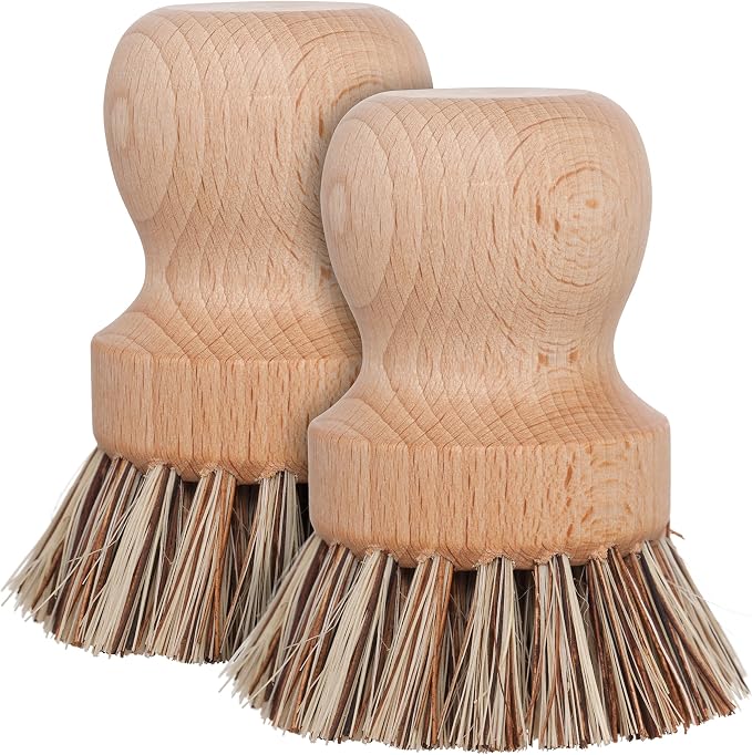 REDECKER Natural Fiber Bristle Pot Brush by Redecker
