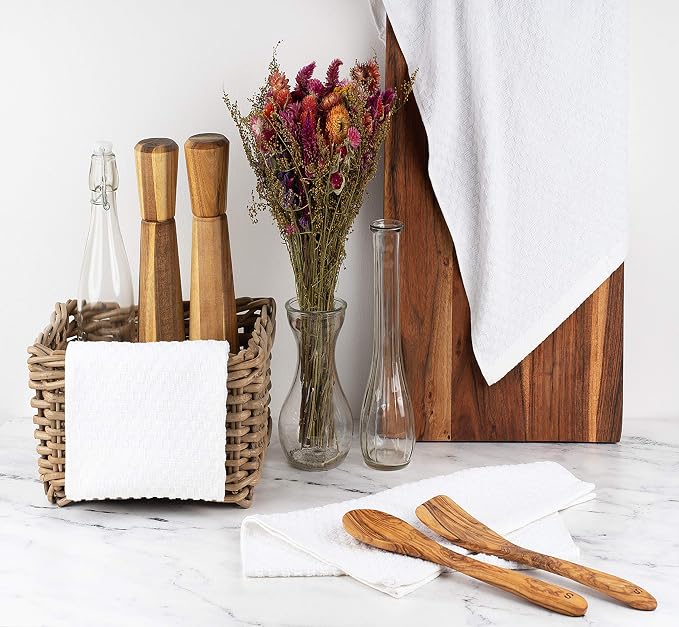 Wealuxe Premium 12 Pack Cotton Dobby Weave Kitchen Towels, 15x26 Inches - Image 5