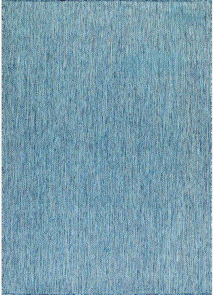 Washable Indoor Outdoor Rug Weather Resistant Carpet Modern Solid for Porch Deck Balcony Backyard Patio Rug 5x7 Aqua Blue