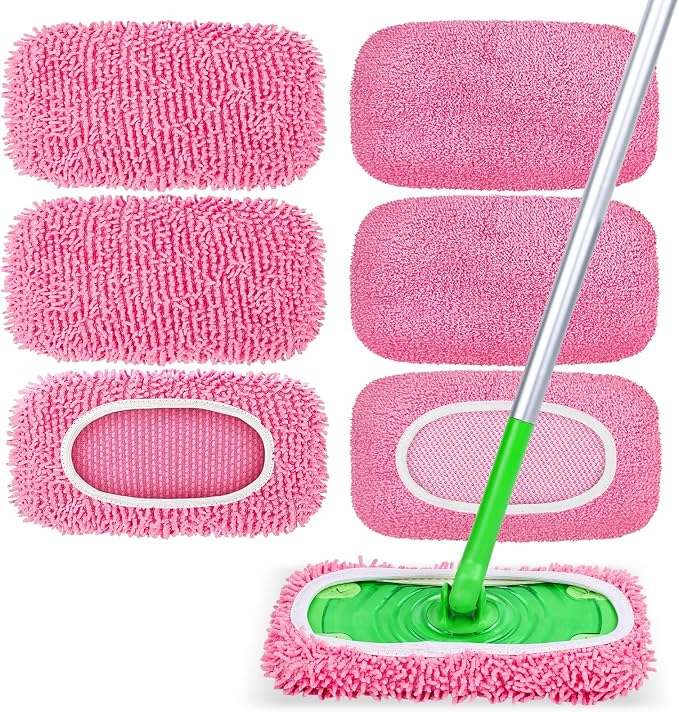 6-Pack Reusable Microfiber Mop Pads Compatible by Unknown