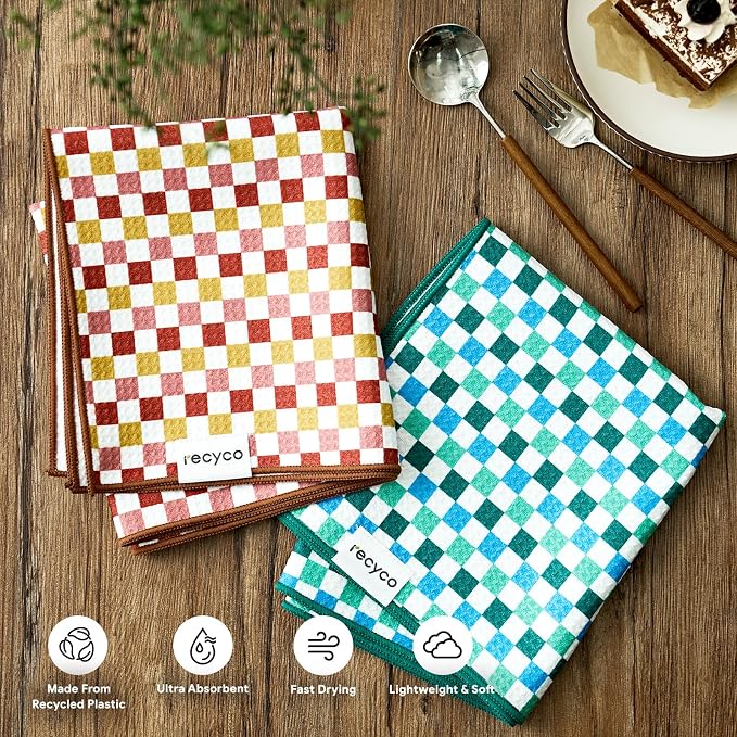 RECYCO Waffle Kitchen Towel Set of 2 - Image 3