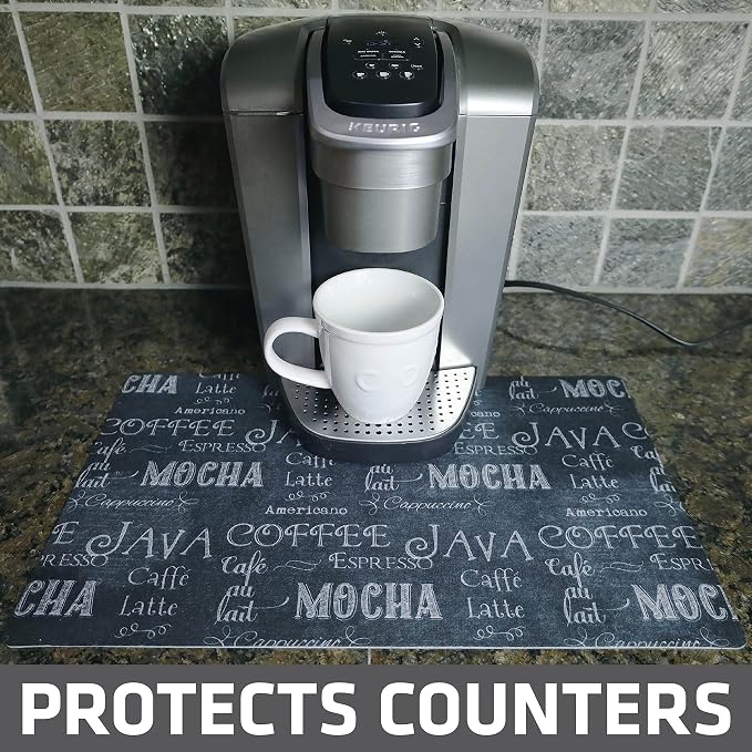 Drymate Coffee Maker Mat, Protects Kitchen Countertops From Spills, Stains & - Image 2