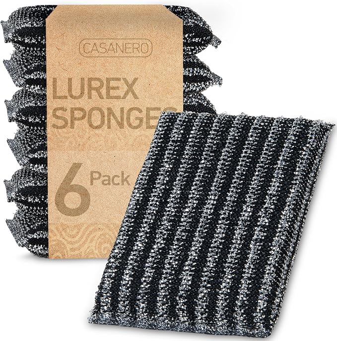 Casanero 6-Pack Kitchen Scrubbing Sponges, Durable Non Scratch Heavy Duty by Unknown