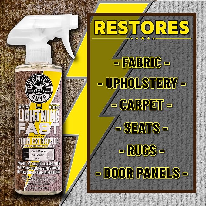 Chemical Guys Lightning Fast Carpet and Upholstery Stain Extractor, Safe - Image 2