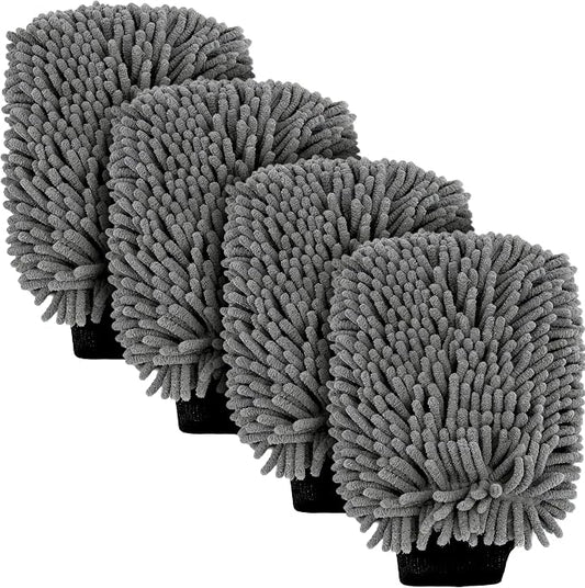 Car Wash Mitt Microfiber, Premium Chenille Microfiber Wash Car Mitts Sponge by Unknown