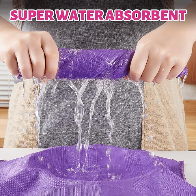 JOYMOOP Microfiber Waffle Weave Cleaning Cloth, Highly Absorbent Kitchen Towels - Image 6