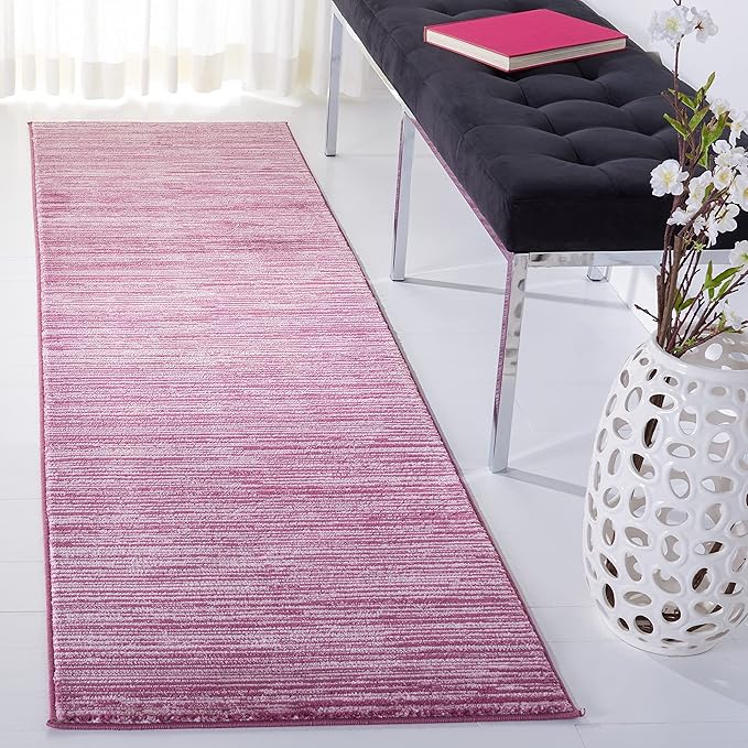 SAFAVIEH Vision Collection Runner Rug - 2'2" x 8', Grape Purple, Modern Ombre Design, Non-Shedding & Easy to Clean, Ideal for Entryway, Foyer, Bedroom, Hallway (VSN606A)