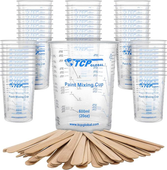 TCP Global 20 oz. Graduated Plastic Mixing Cups by TCPGlobal