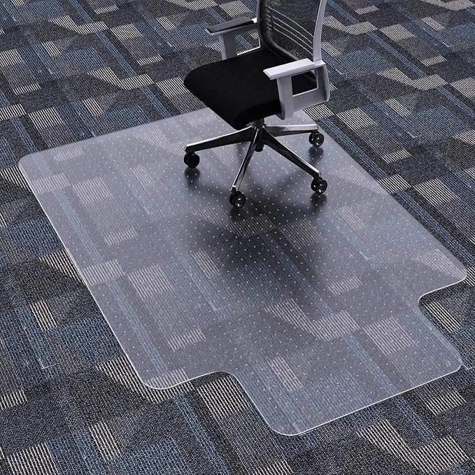FuturHydro Desk Chair Mat for Flat to Low Pile Carpets, Transparent Mats for by FuturHydro