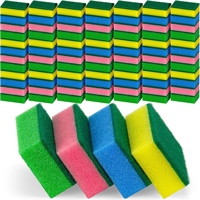 DecorRack 80 Kitchen Sponges, Heavy Duty Dish Sponges, Household Cleaning - Image 4