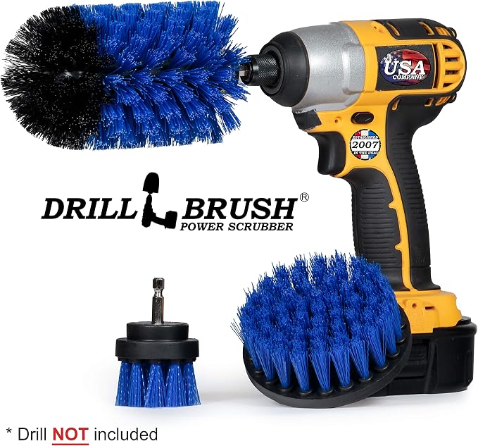 Blue Medium Stiffness Boat Brush Cleaning Set - Image 4