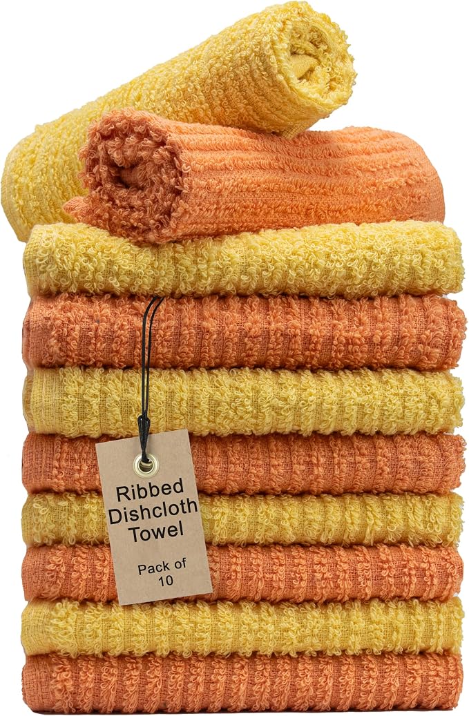 Textila Bar Mop Towels 12x12 Inch – Lemon Yellow by TEXTILA