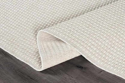 Easy Jute Rug 8x10 Indoor Outdoor Natural Rugs Solid Fiber Rug Woven Area Rug Boho Easy Clean Inside Carpet for Living Room Bedroom Dining Room Hallway or Outdoor Patio Porch (8 X 10 Bone)